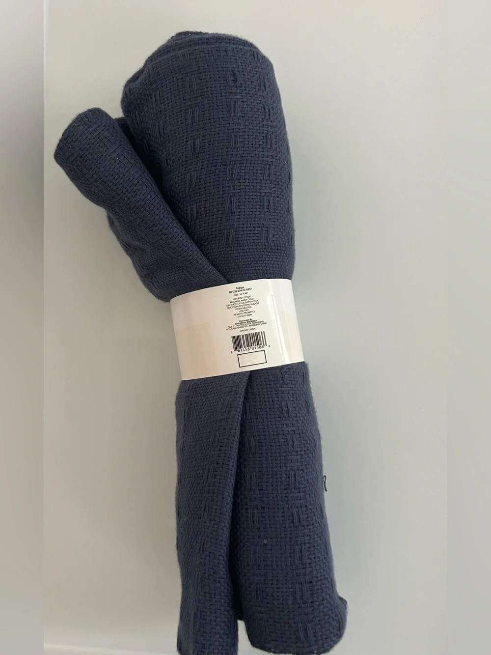 Indigo Blue Woven Throw Blanket 50